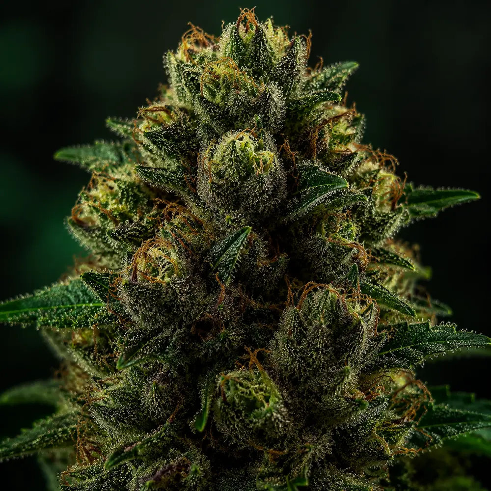 Representative cannabis flower photograph for the Afghani field note; not a verified cultivar or batch image